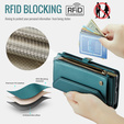 θήκη CASEME για Samsung Galaxy S25 FE, RFID Leather Wallet, με λουράκι ώμου, πράσινη