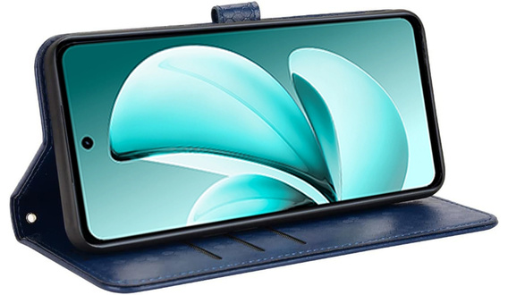 θήκη πτερύγιο για Realme C71, Wallet Rhombus, μπλε
