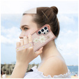 θήκη για Samsung Galaxy S25 Ultra, Leather Flower Card Slot, ροζ