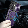 Θωρακισμένη θήκη για Samsung Galaxy A54 5G, CamShield Slide, μωβ