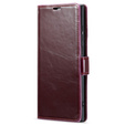 Θήκη με πτερύγιο για Samsung Galaxy S23 Ultra, ERBORD Waxy Wallet, κόκκινη
