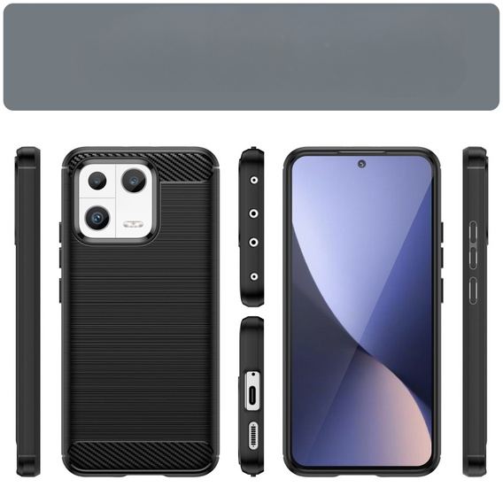 Θήκη για Xiaomi 13, Carbon, μαύρη