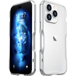 Θήκη LUPHIE για iPhone 14 Pro Max, Armor Bumper, ασημένια