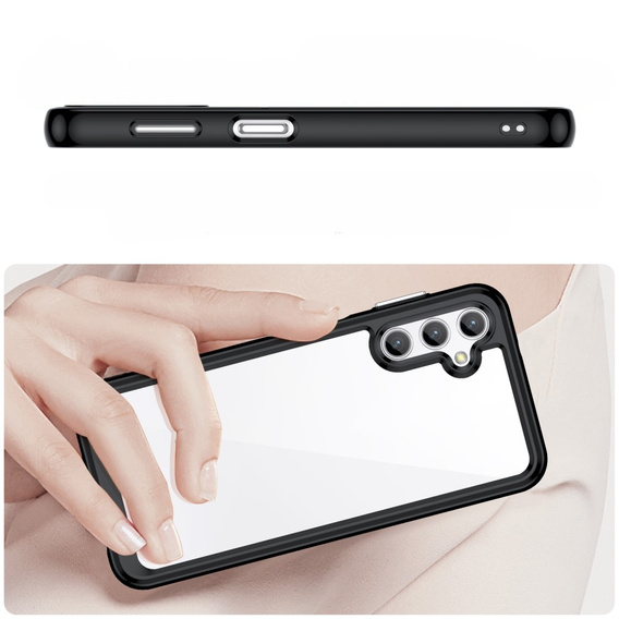 Θήκη για Samsung Galaxy A14 4G/5G, Fusion Hybrid, διαφανής / μαύρη