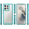 Θήκη για Motorola Edge 50 Pro, Fusion Hybrid, διαφανής / μπλε