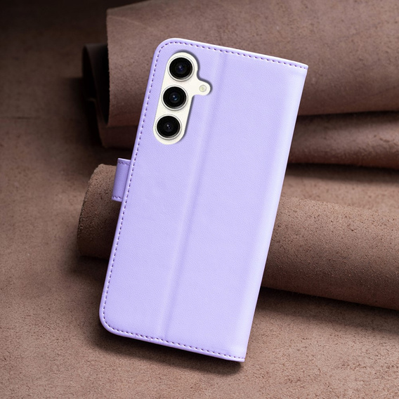 Θήκη με πτερύγιο για Samsung Galaxy S23 FE, BINFEN Wallet, μωβ + γυαλί 9H 