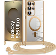 Θήκη για Samsung Galaxy S25 Ultra, Electro MagSafe, χρυσή + κορδόνι