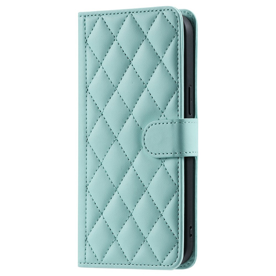 θήκη πτερύγιο για Samsung Galaxy S25 FE, Rhombus Crossbody Leather, πράσινη