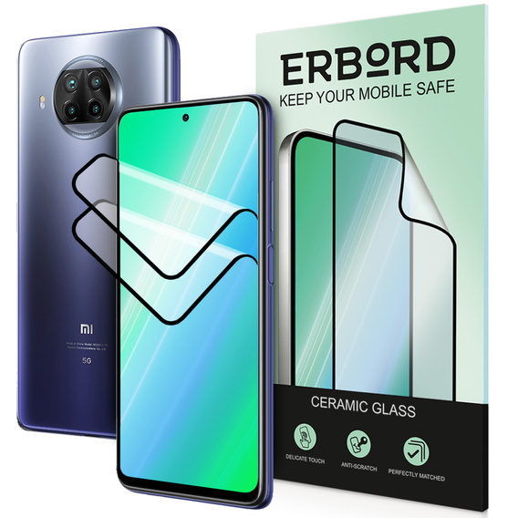 2x Κεραμικό υβριδικό γυαλί ERBORD για Xiaomi Mi 10T Lite 5G