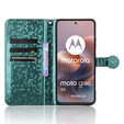 θήκη πτερύγιο για Motorola Moto G86 Power 5G, Wallet Rhombus, πράσινη