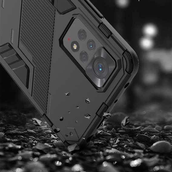 Θήκη για Xiaomi Redmi Note 11 Pro 4G / 5G, Military kickstand, μπλε