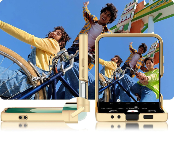 Θήκη για Samsung Galaxy Z Flip7 FE / Z Flip6, Electro Ring, μέντας