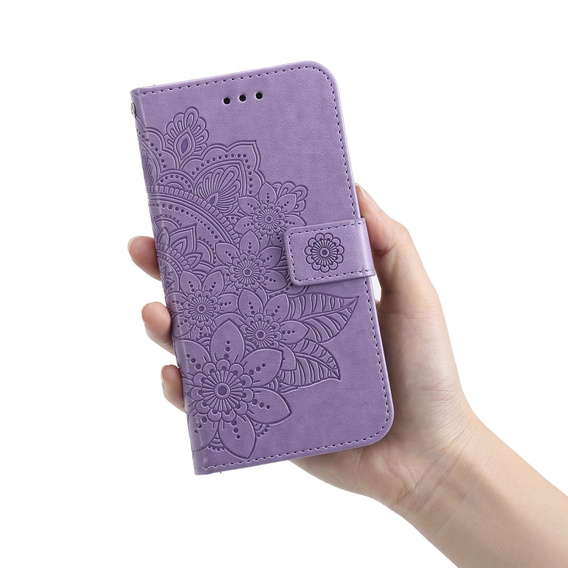 Θήκη με πτερύγιο για Samsung Galaxy A13 4G, Mandala Flower, μωβ