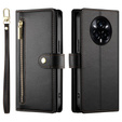 Θήκη με πτερύγιο για Realme 14 Pro 5G, Wallet Zipper Pocket, μαύρη