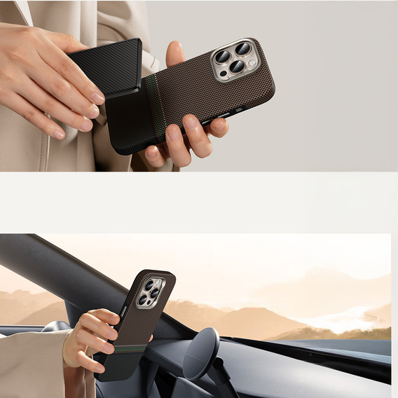 Θήκη BENKS Kevlar Magnetic Armor Pro Prestige 600D Y066 για MagSafe με ενεργό κουμπί για iPhone 16 Pro Max