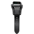 Δερμάτινο λουράκι για Apple Watch 1/2/3/4/5/6/7/8/SE/Ultra 42/44/45/49mm, Μαύρο