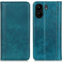 Θήκη για Xiaomi Redmi 13C / Poco C65, Wallet Litchi Leather, πράσινη