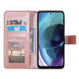 Θήκη με πτερύγιο για Motorola Moto G71 5G, Mandala, μπλε