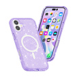 Θήκη για iPhone 17, για MagSafe, glitter, ημιδιαφανές μοβ