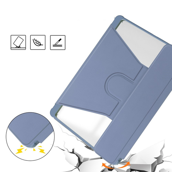 Θήκη πληκτρολογίου για Samsung Galaxy Tab S10 Lite / S10 FE / S9 FE, Rotary 360° Leather, μωβ