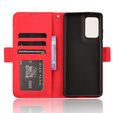 Θήκη με πτερύγιο για Motorola Edge 50 Fusion 5G, Card Slot, κόκκινη
