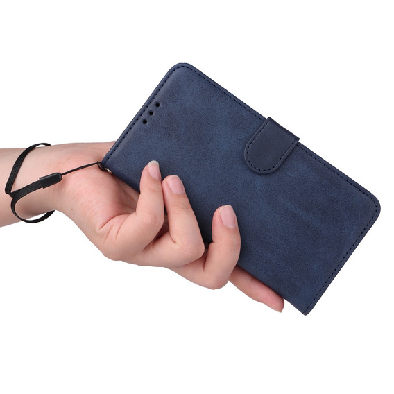 Θήκη με πτερύγιο για Realme C67, Leather Wallet, σκούρο μπλε