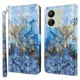 Θήκη με πτερύγιο για Xiaomi Redmi 13C / Poco C65, Wallet, Marble μπλε