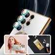Θήκη για Samsung Galaxy S24 Ultra, Electro MagSafe, χρυσή + Πλήρης κόλλα Κεραμικό γυαλί
