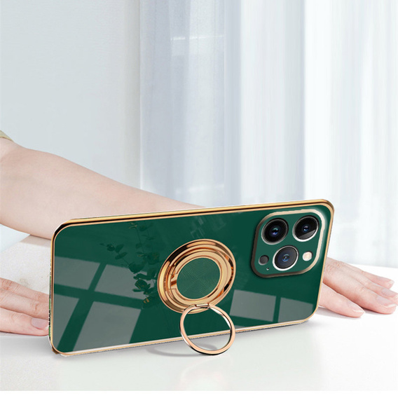 Θήκη για iPhone 14 Pro Max, Electro Ring, πράσινη