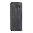 θήκη CASEME για Samsung Galaxy S8 Plus, Leather Wallet Case, μαύρη