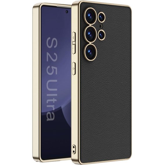 Θήκη για Samsung Galaxy S25 Ultra, GKK Leather, μαύρη