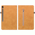 θήκη για το Samsung Galaxy Tab S10 Lite / S10 FE / S9 FE, Wallet Pen Slot, κίτρινη
