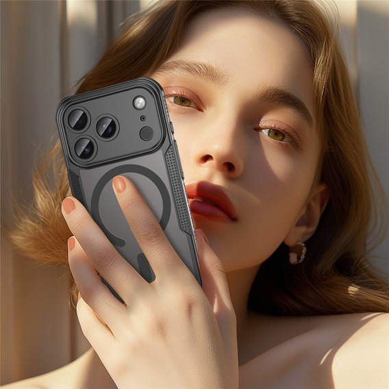 Θήκη για iPhone 17 Pro Max, για MagSafe, θωρακισμένη, μαύρο