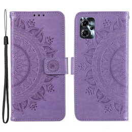 Θήκη με πτερύγιο για Motorola Moto G13 / G23, Mandala Flower, μωβ