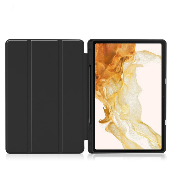 Θήκη για Samsung Galaxy Tab S10+ Plus, Smartcase με χώρο για γραφίδα, μαύρη