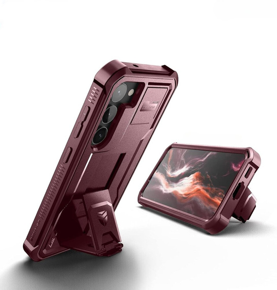 Θωρακισμένη θήκη για Samsung Galaxy S23, Dexnor Full Body (Two Frames), κόκκινη