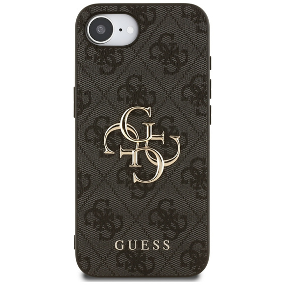 GUESS Θήκη για iPhone 16E, 4G Big Metal Logo, μαύρη