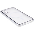 Μαγνητική θήκη MagSafe Dual Glass για Samsung Galaxy S22 Plus, ασημένια