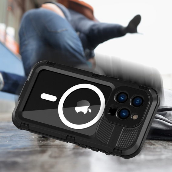 Αδιάβροχη θήκη IP68 για iPhone 14 Pro, SHELLBOX MagSafe, μαύρη