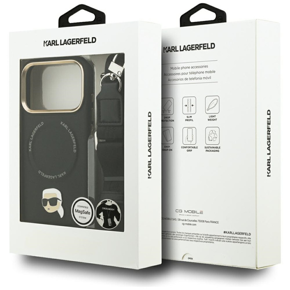 Θήκη Karl Lagerfeld Big Strap Karl Metal Logo MagSafe για iPhone 17 Pro