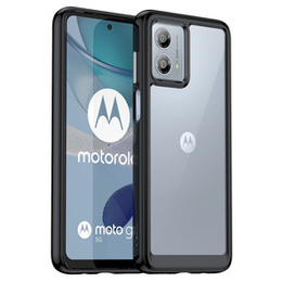 Θήκη για Motorola Moto G53 5G, Fusion Hybrid, διαφανής / μαύρη