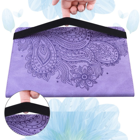 θήκη με πτερύγιο για Xiaomi Redmi Pad SE 11", flower, μωβ
