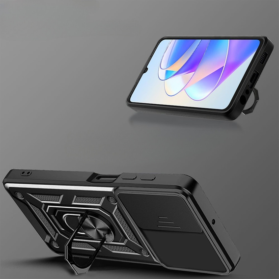 Θήκη για Honor X7a 5G, CamShield Slide, μαύρο