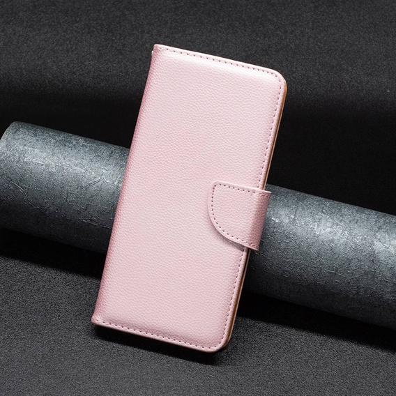 Θήκη με πτερύγιο για Samsung Galaxy M33 5G, Wallet Litchi Magnet, ροζ rose gold