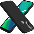 Θήκη για Motorola Moto E40/E30/E20, Silicone Lite, μαύρη