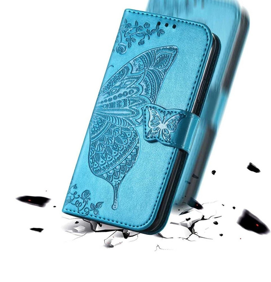Θήκη με πτερύγιο για Infinix Hot 50 4G, Butterfly, μπλε