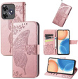 Θήκη με πτερύγιο για Realme C61, Butterfly, ροζ rose gold