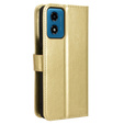 Θήκη με πτερύγιο για Motorola Moto E14, Crazy Horse Wallet, χρυσή