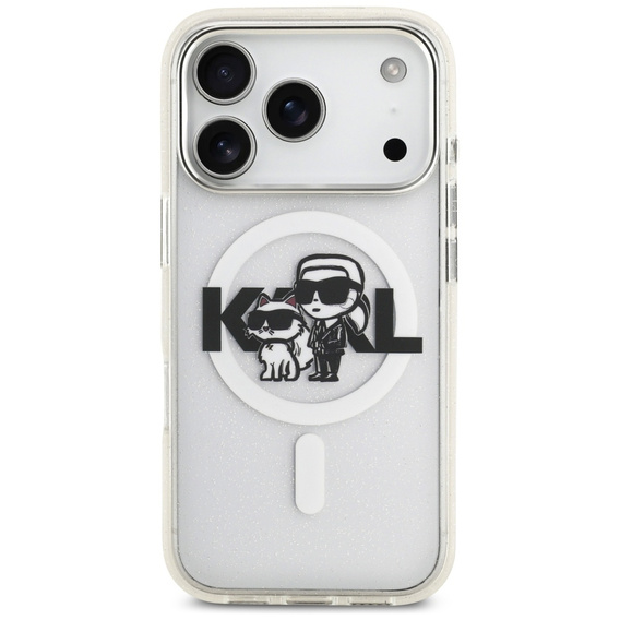 Θήκη Karl Lagerfeld IML Glitter Karl and Choupette MagSafe για iPhone 17 Pro