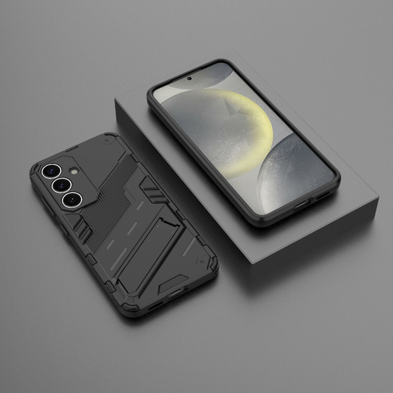 Θήκη για Samsung Galaxy A36 5G, Military kickstand, μαύρη